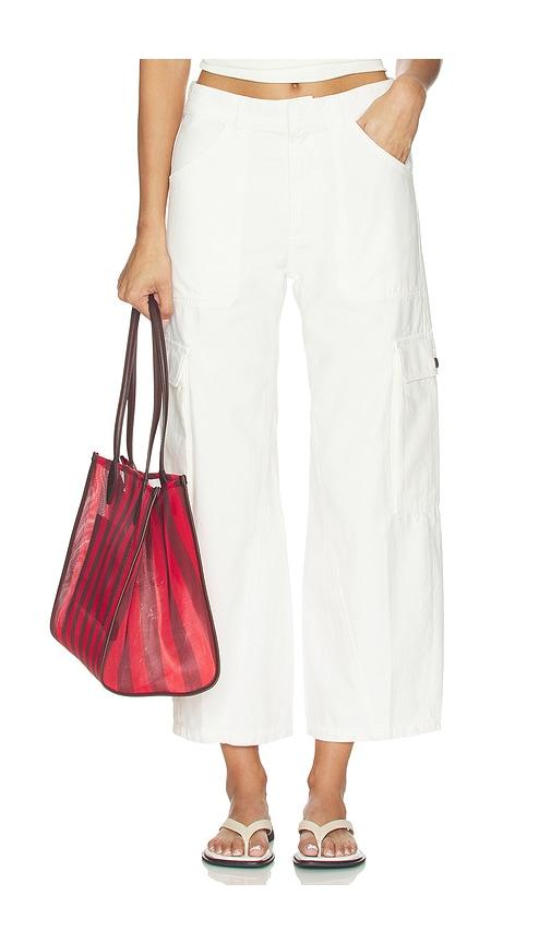 citizens of humanity thassos twisted seam utility pants in ivory.