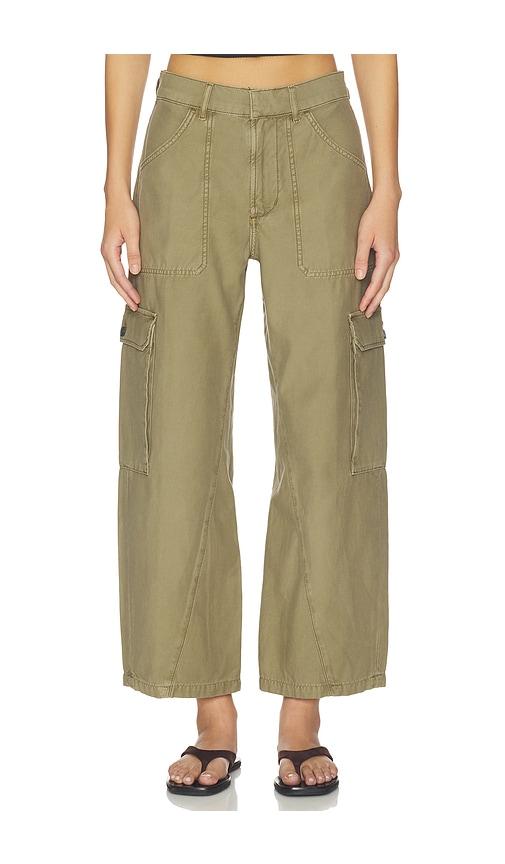 citizens of humanity thassos twisted seam utility pants in olive.