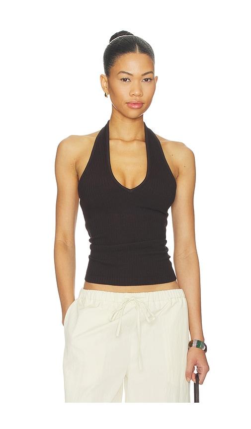 citizens of humanity thea halter top in chocolate.