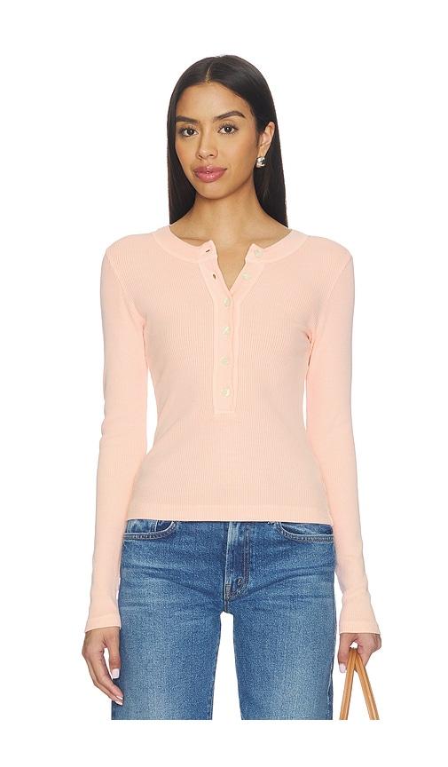 citizens of humanity varra henley top in peach.