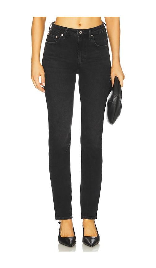 citizens of humanity zurie straight leg jeans in black.