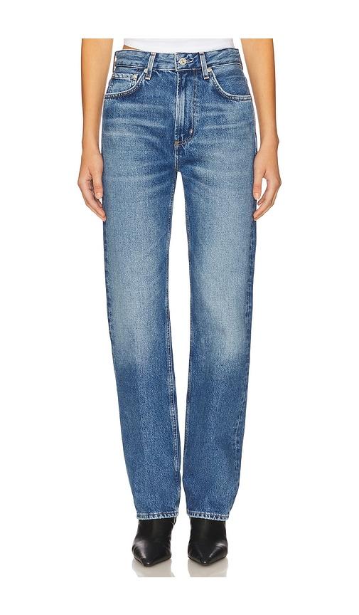 citizens of humanity zurie straight leg jeans in blue.
