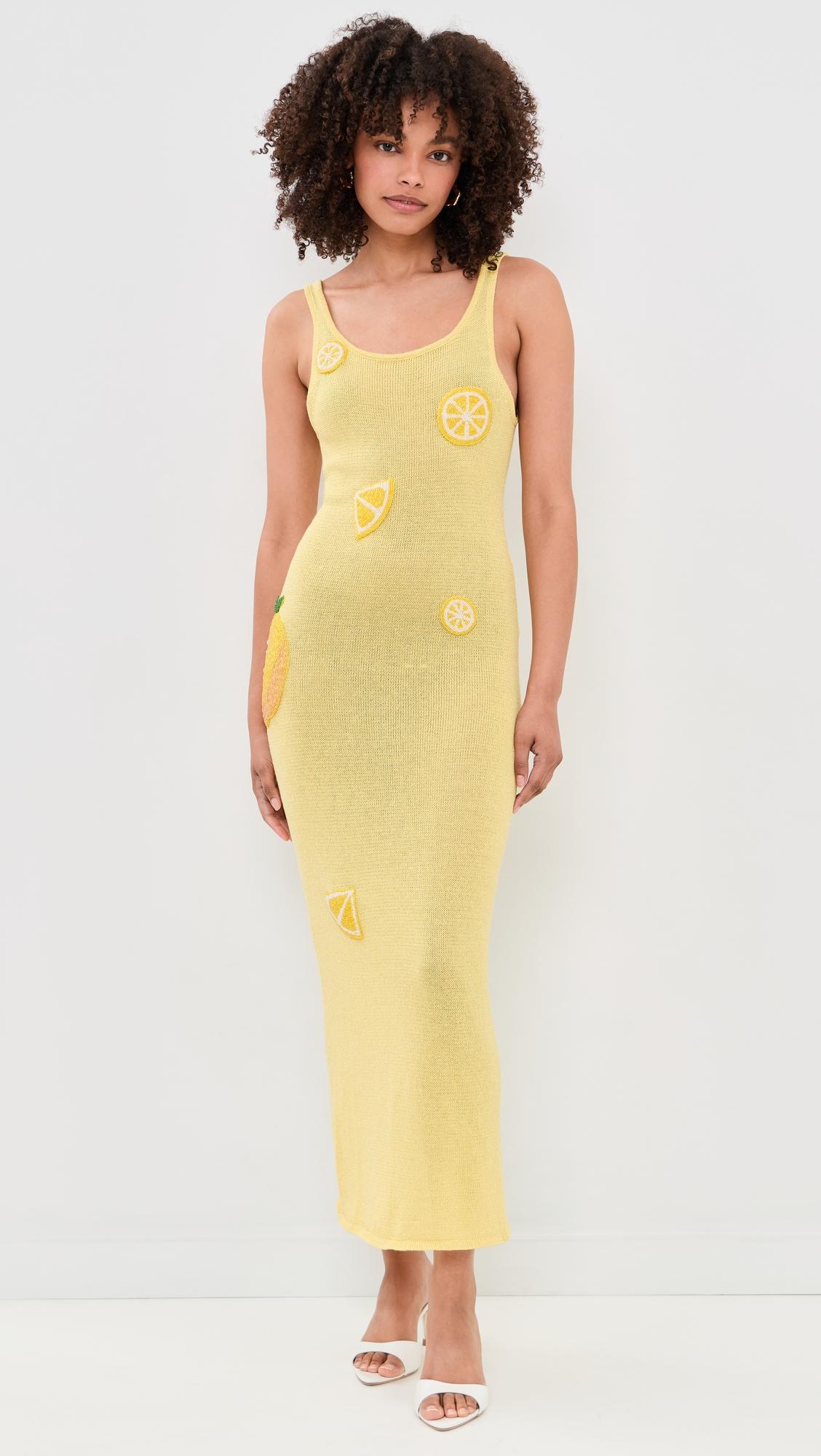 citron knit tank dress