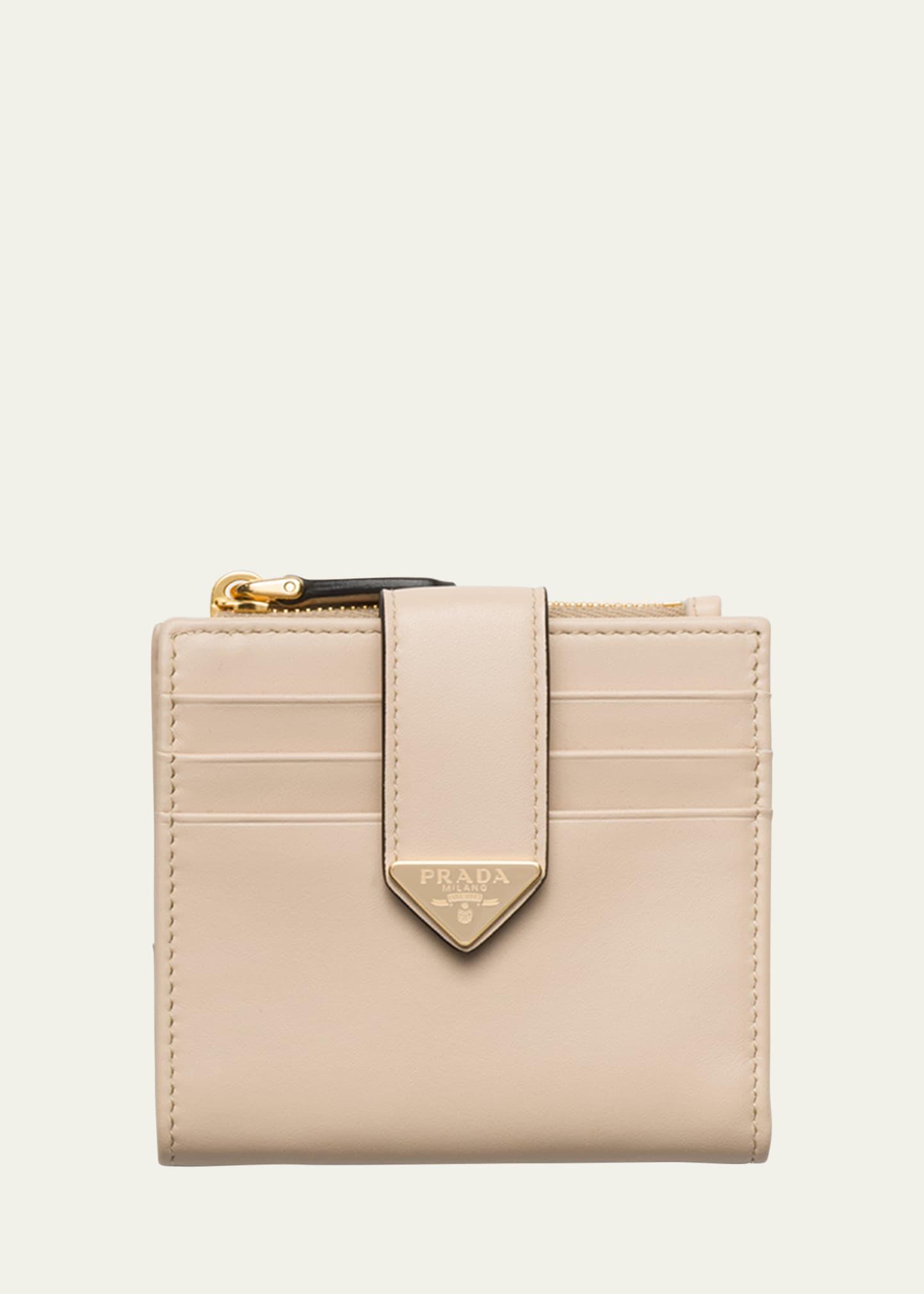 city calf leather compact wallet