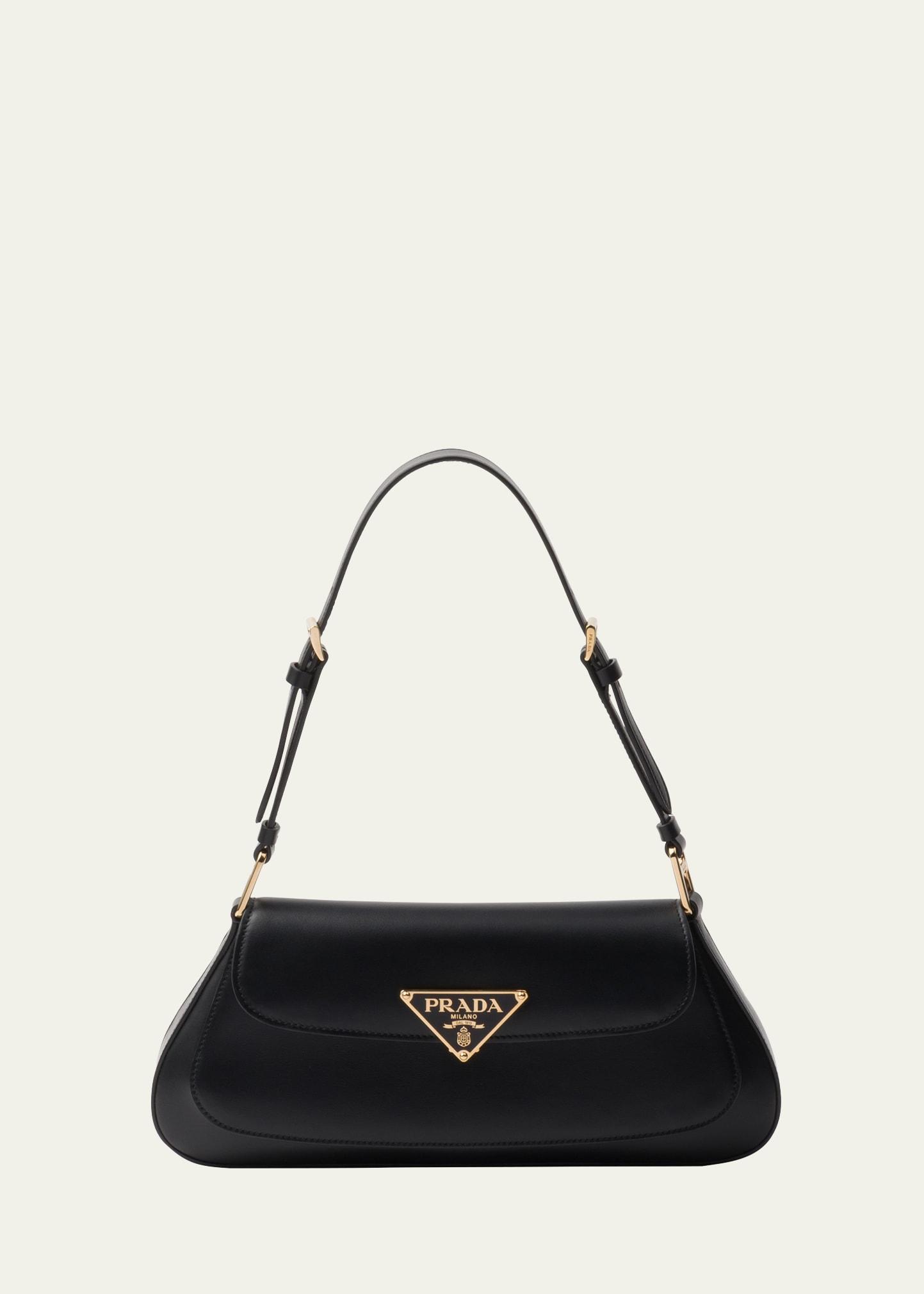 city flap leather shoulder bag