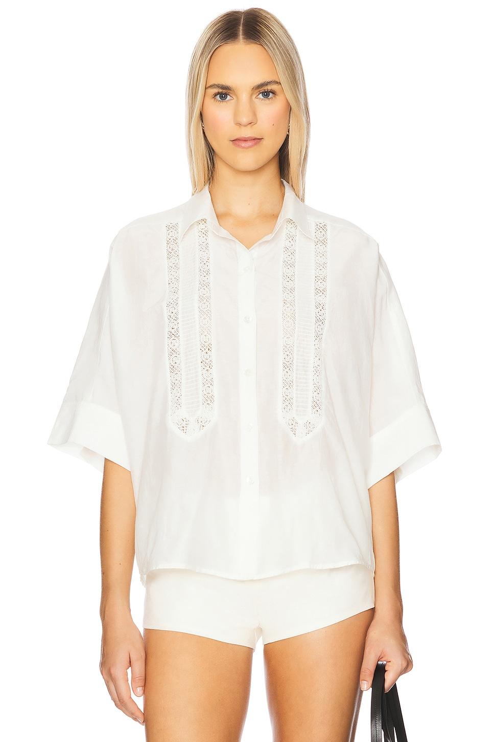 claire shirt lace inset