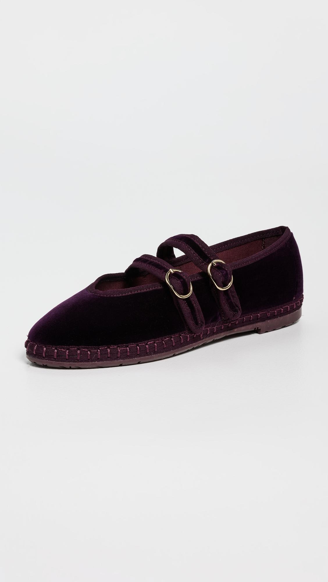 claire velvet mary jane flats