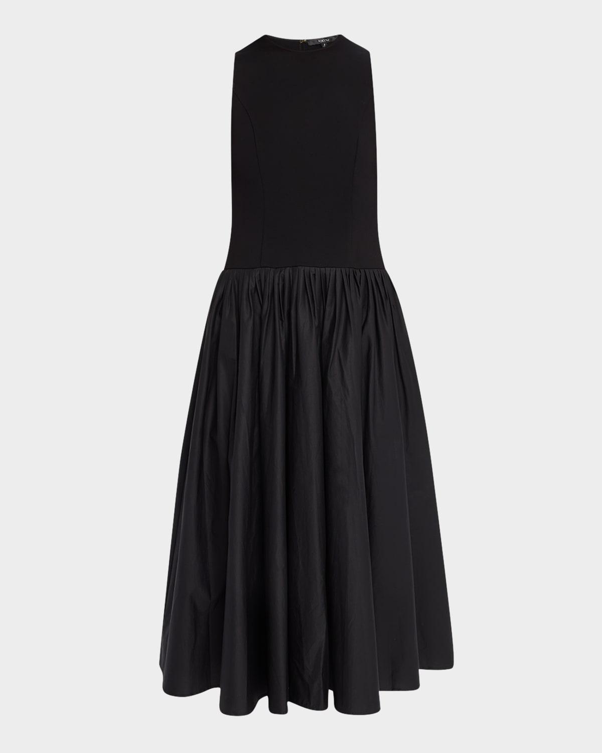 clara combo racer midi dress