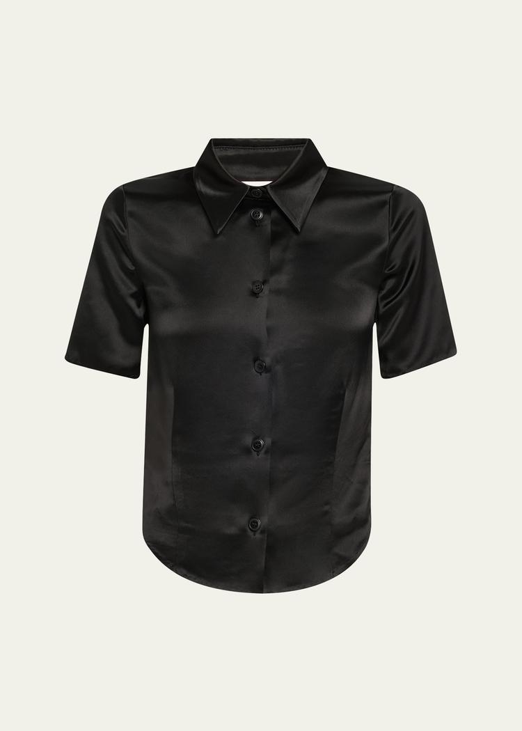clare slip satin shirt