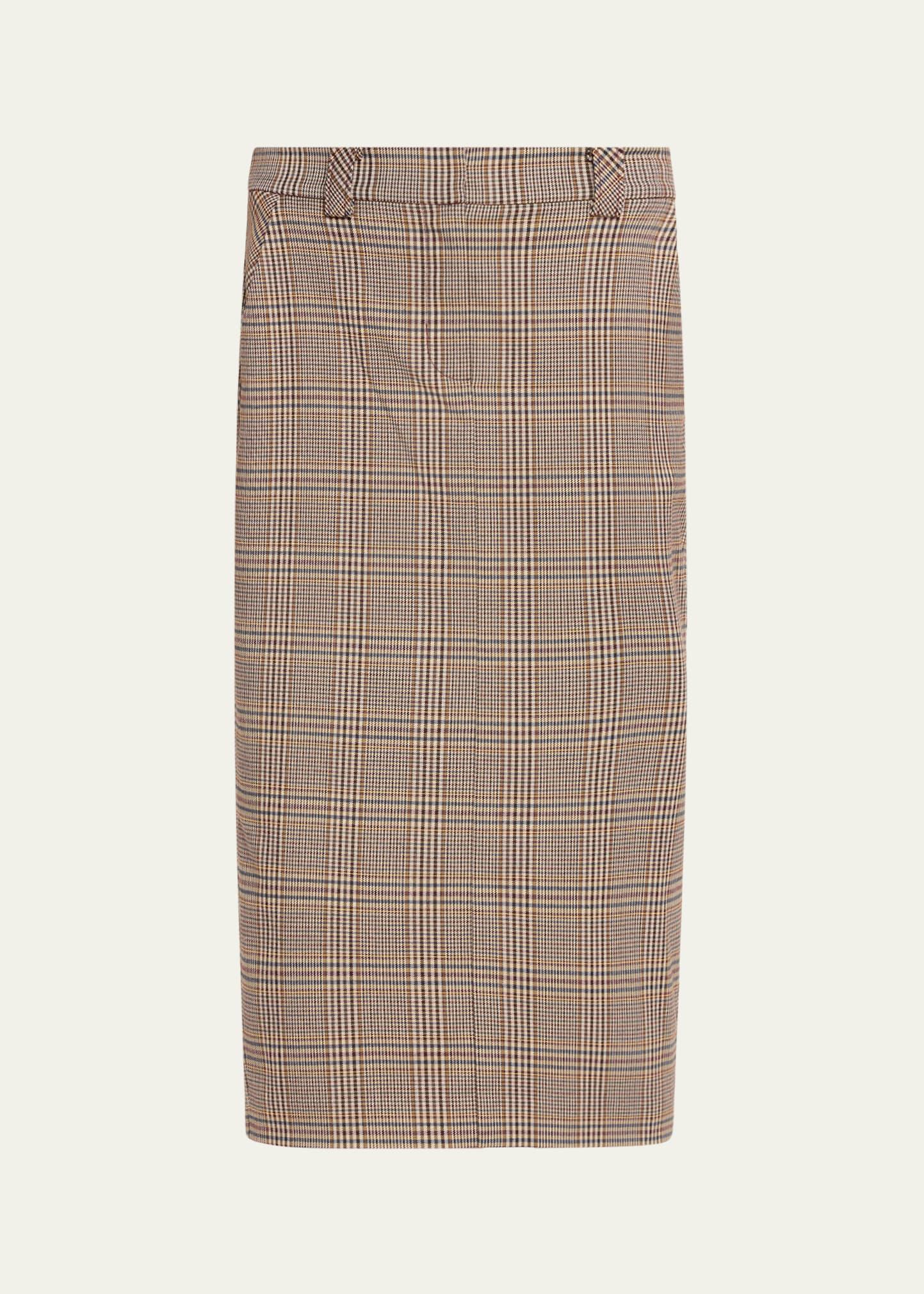 clarissa plaid midi skirt