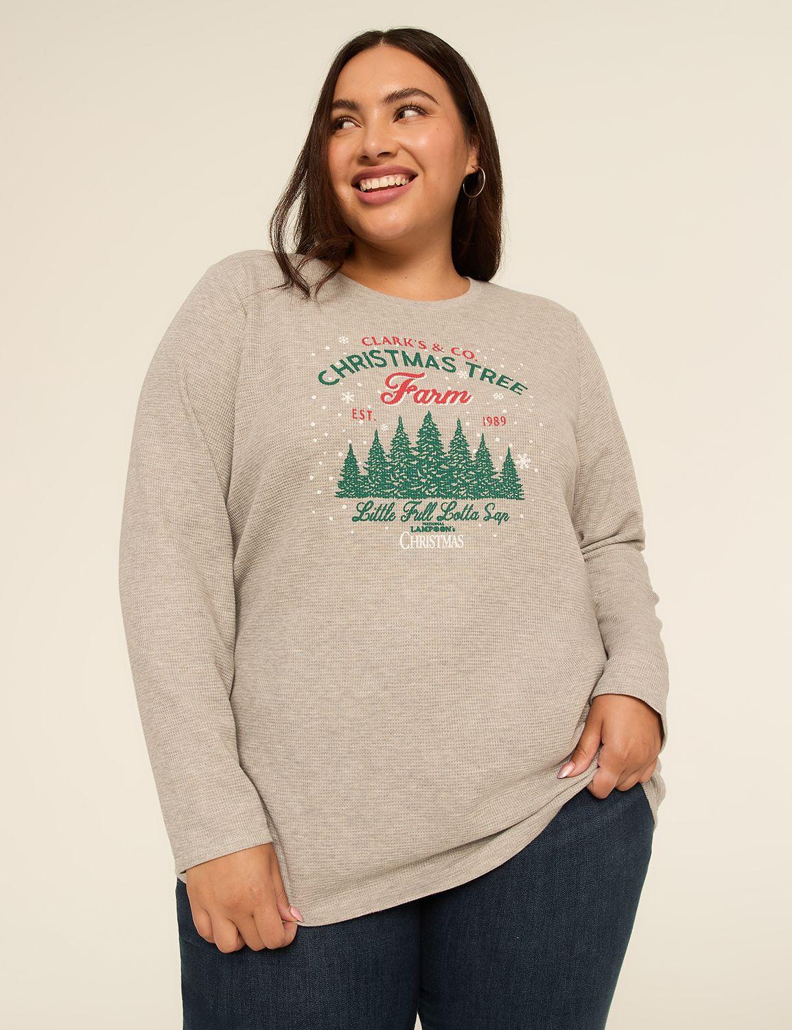 clark's & co christmas tree farm long-sleeve graphic tee