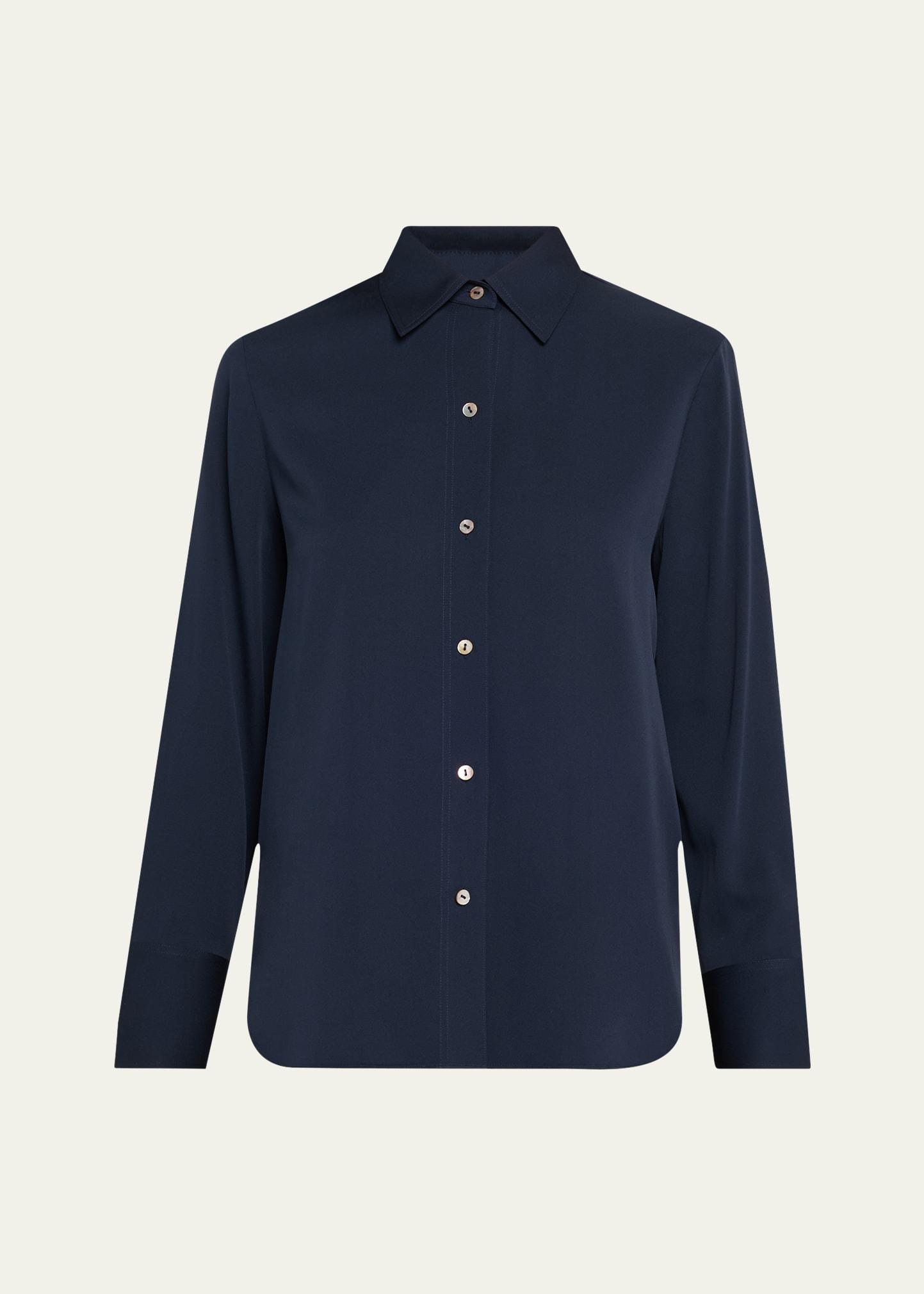 classic button-front blouse