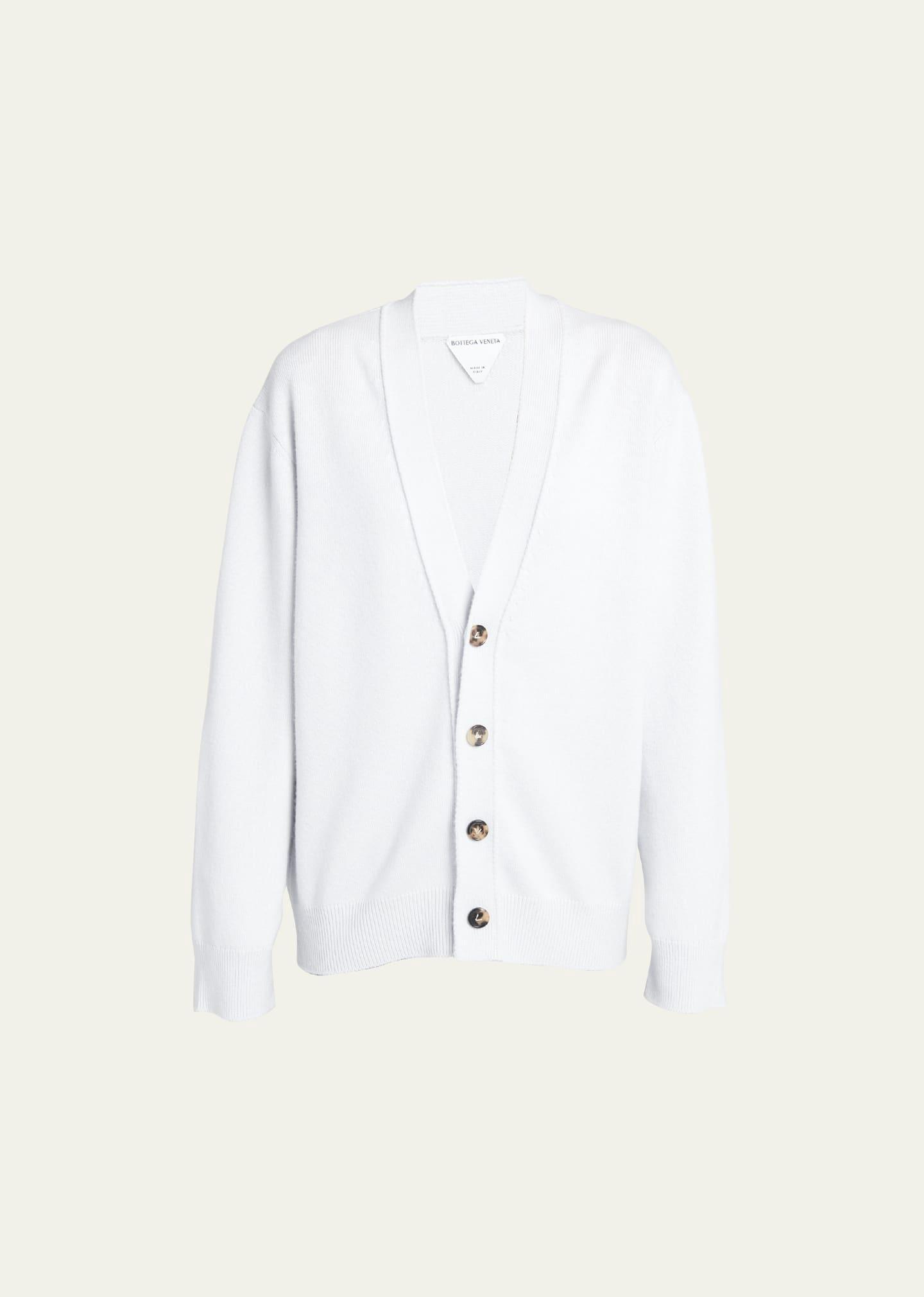 classic cashmere cardigan with intrec patches