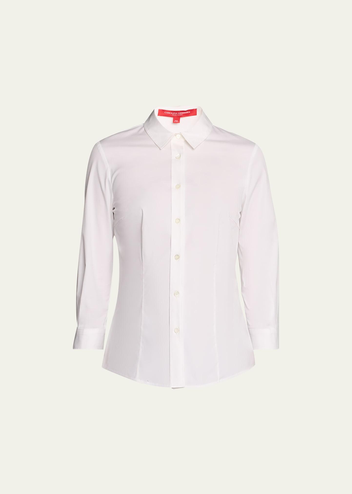 classic cotton button-front shirt