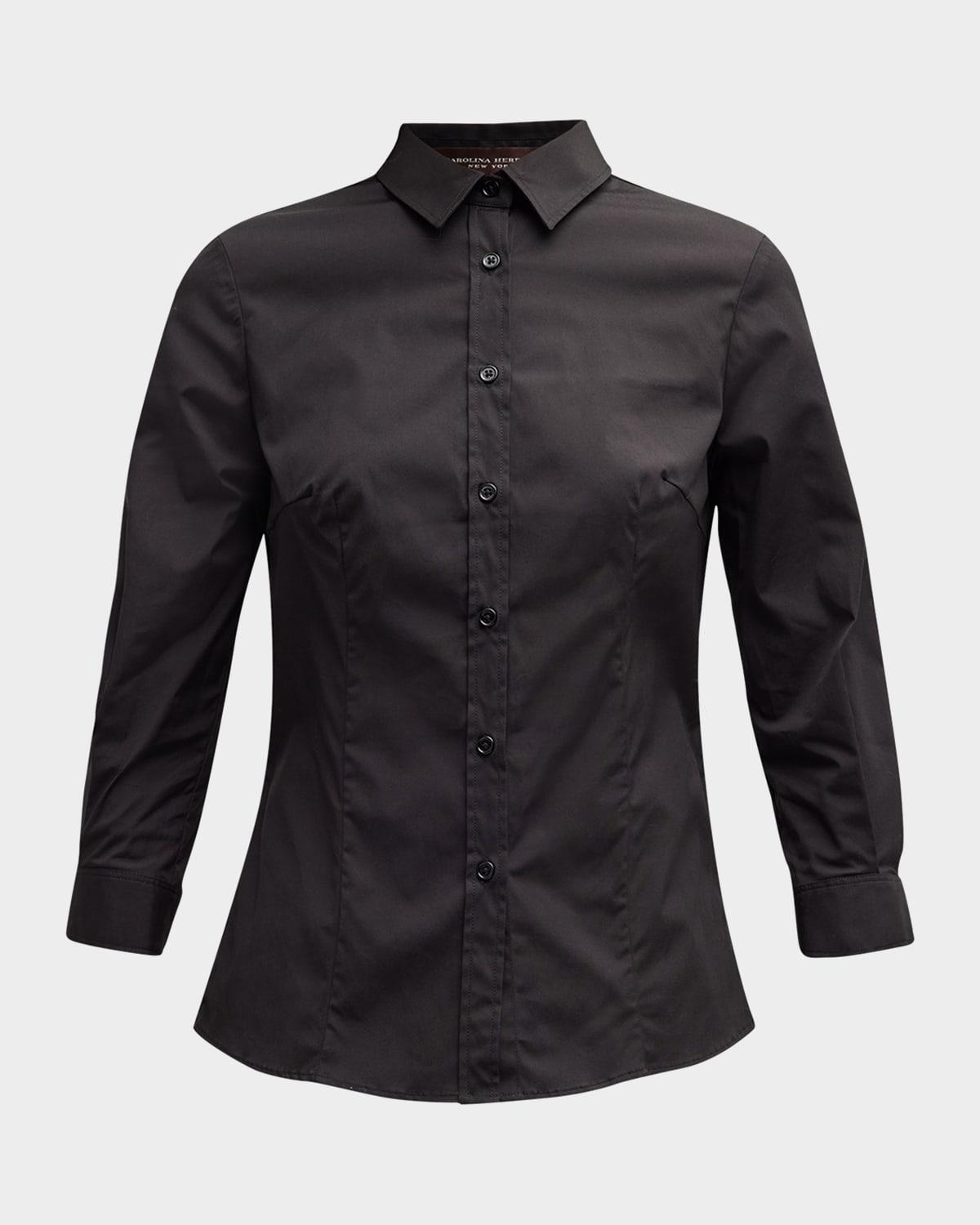 classic cotton button-front shirt