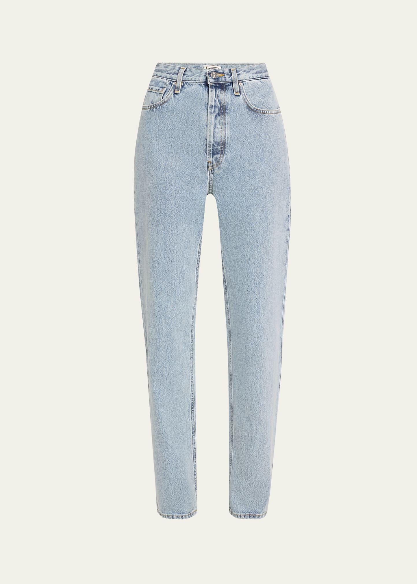 classic cut denim pants