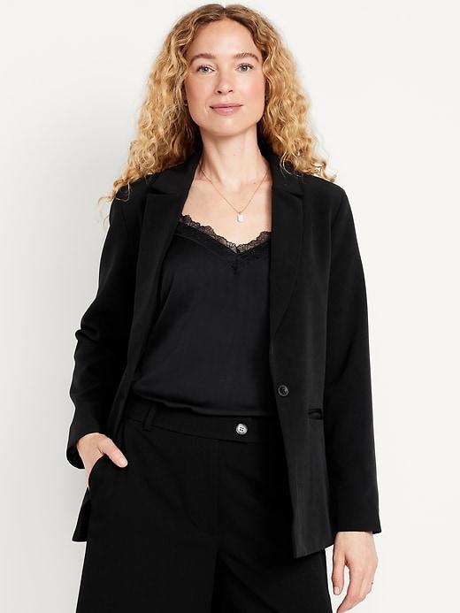 classic double-weave blazer