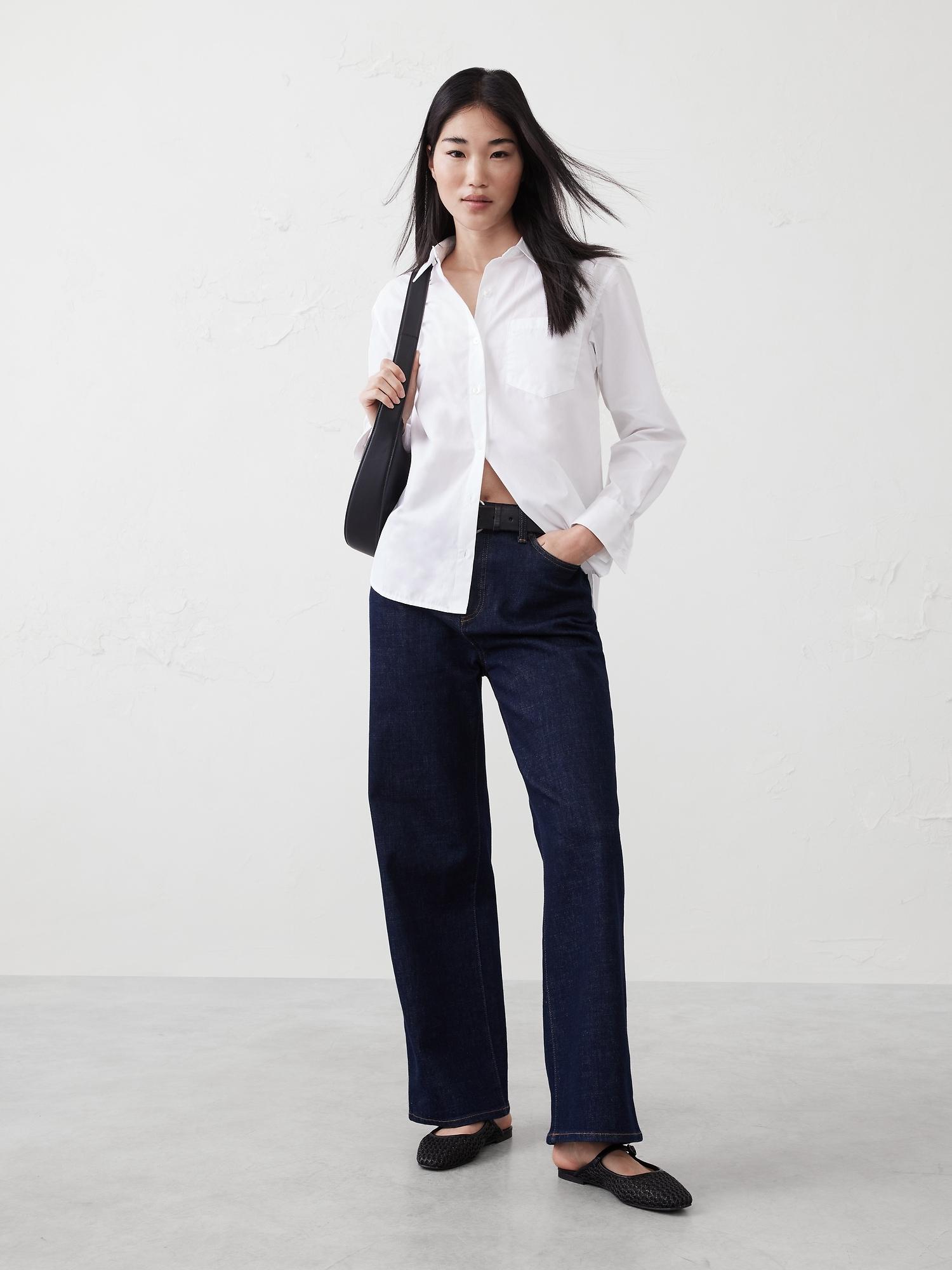 classic linen-blend shirt