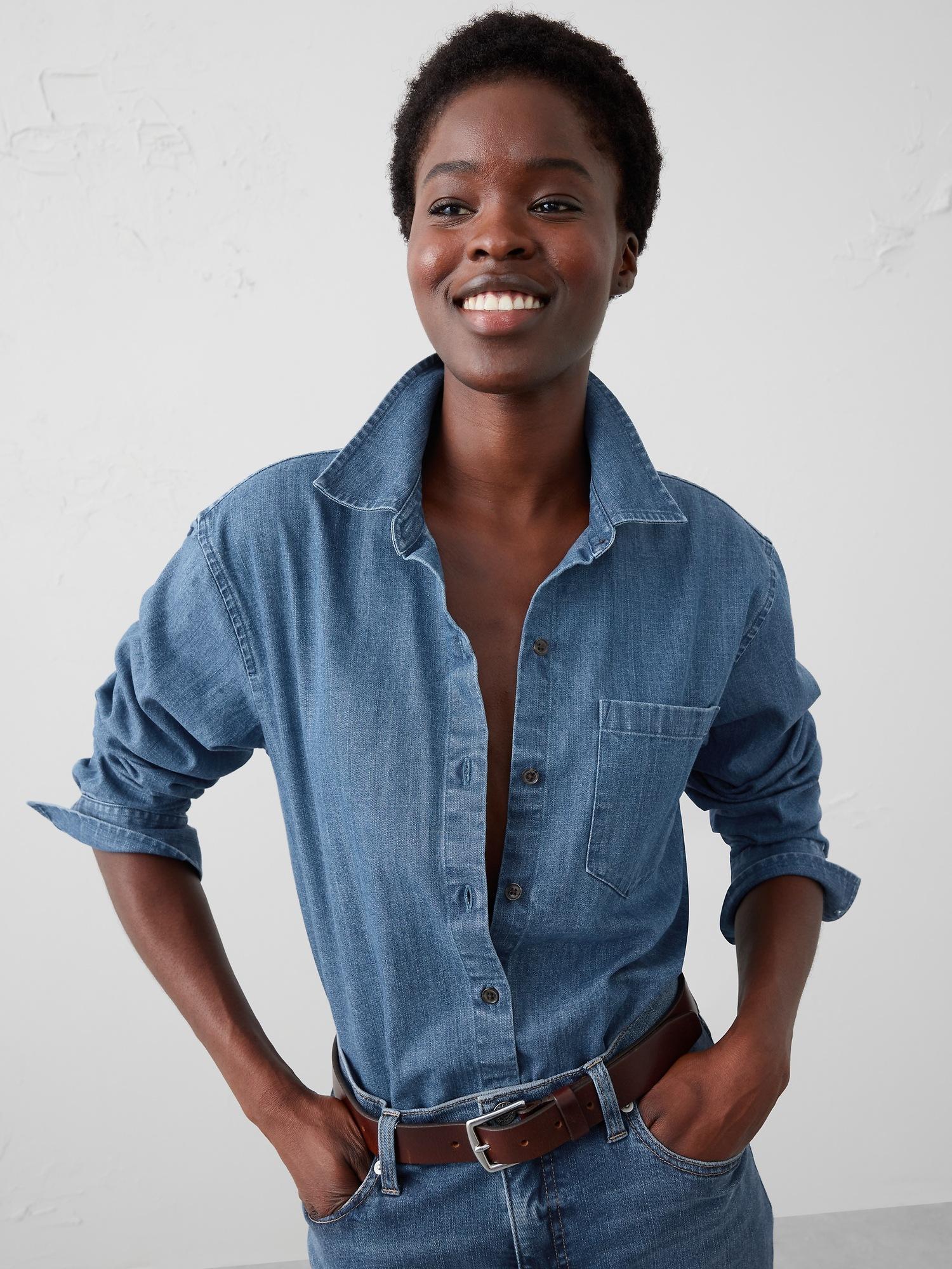 classic linen-blend shirt