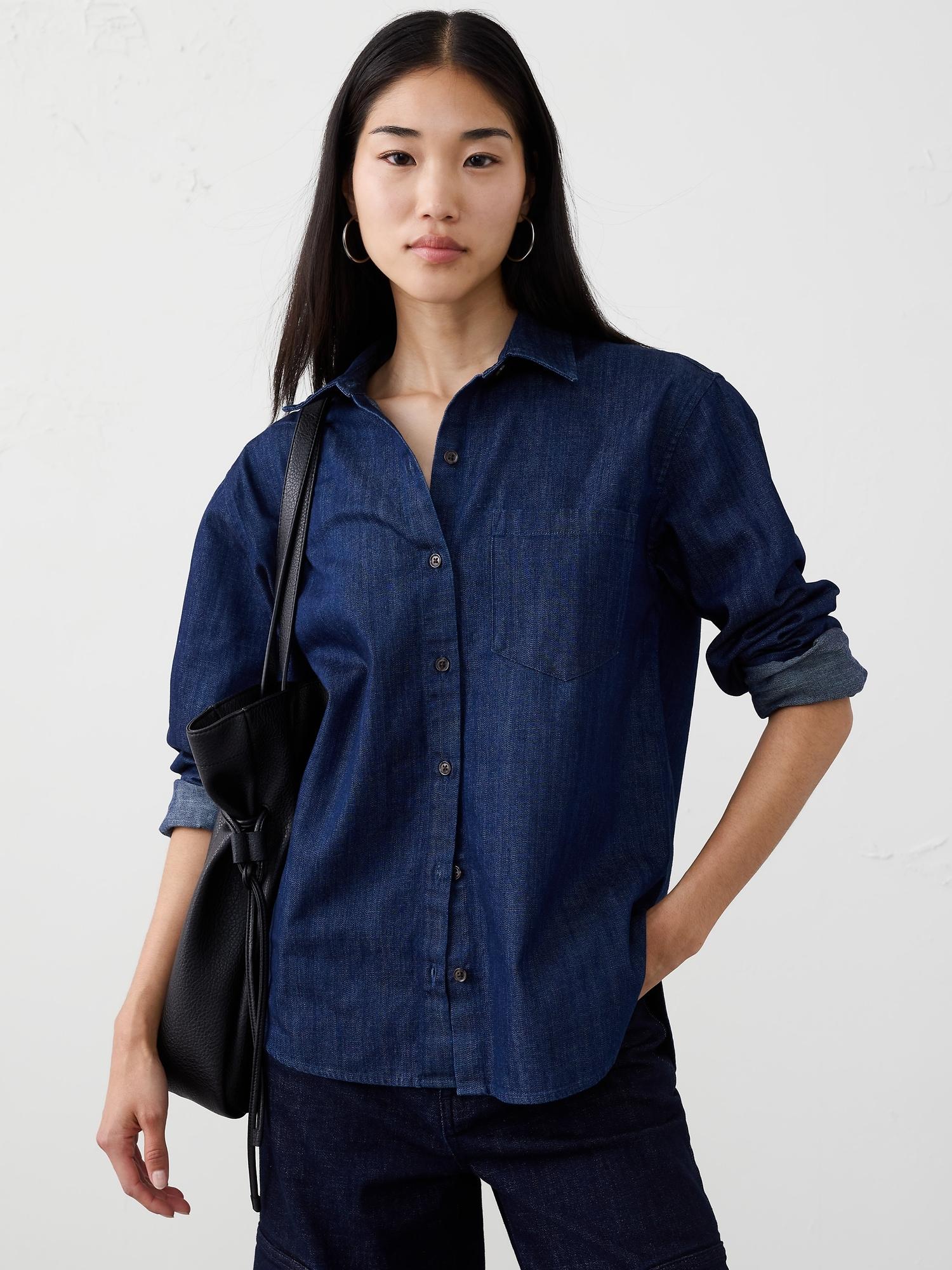 classic linen-blend shirt