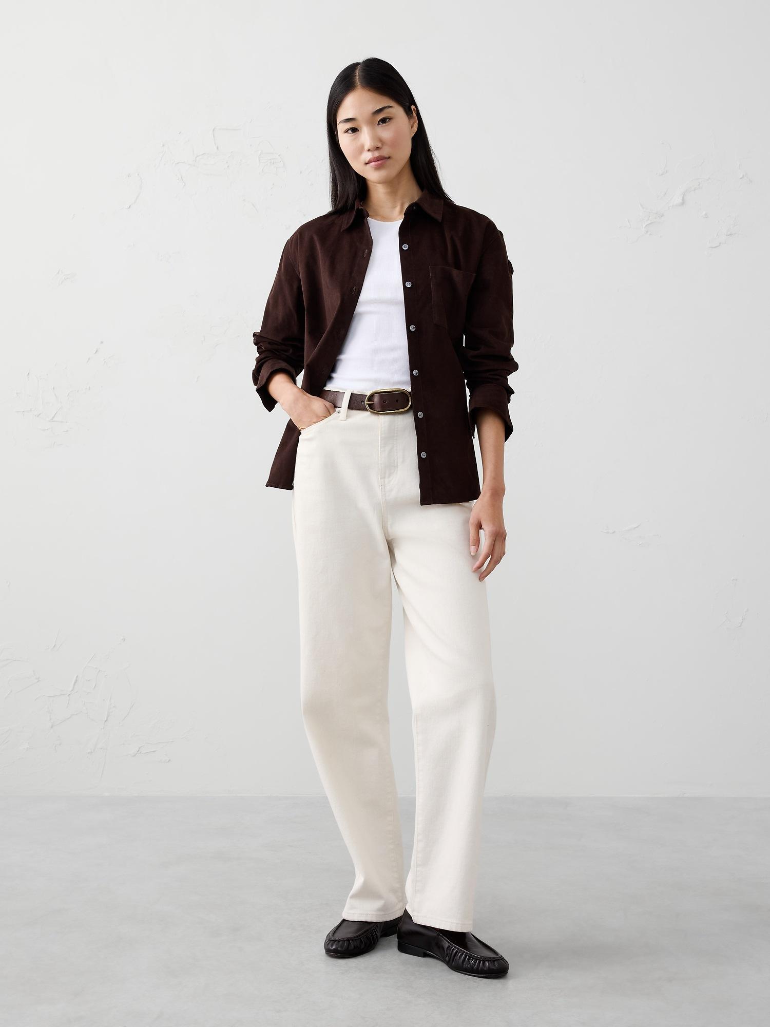 classic linen-blend shirt