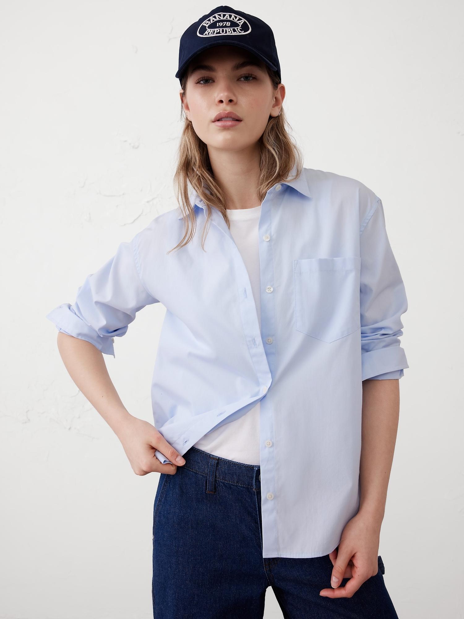 classic linen-blend shirt