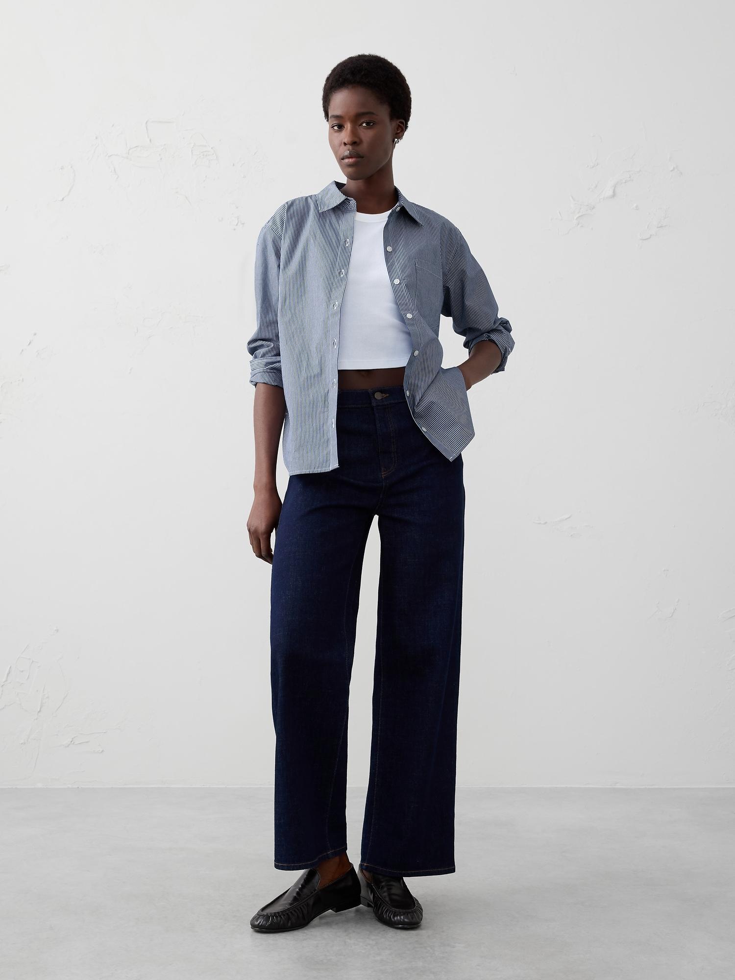 classic linen-blend shirt