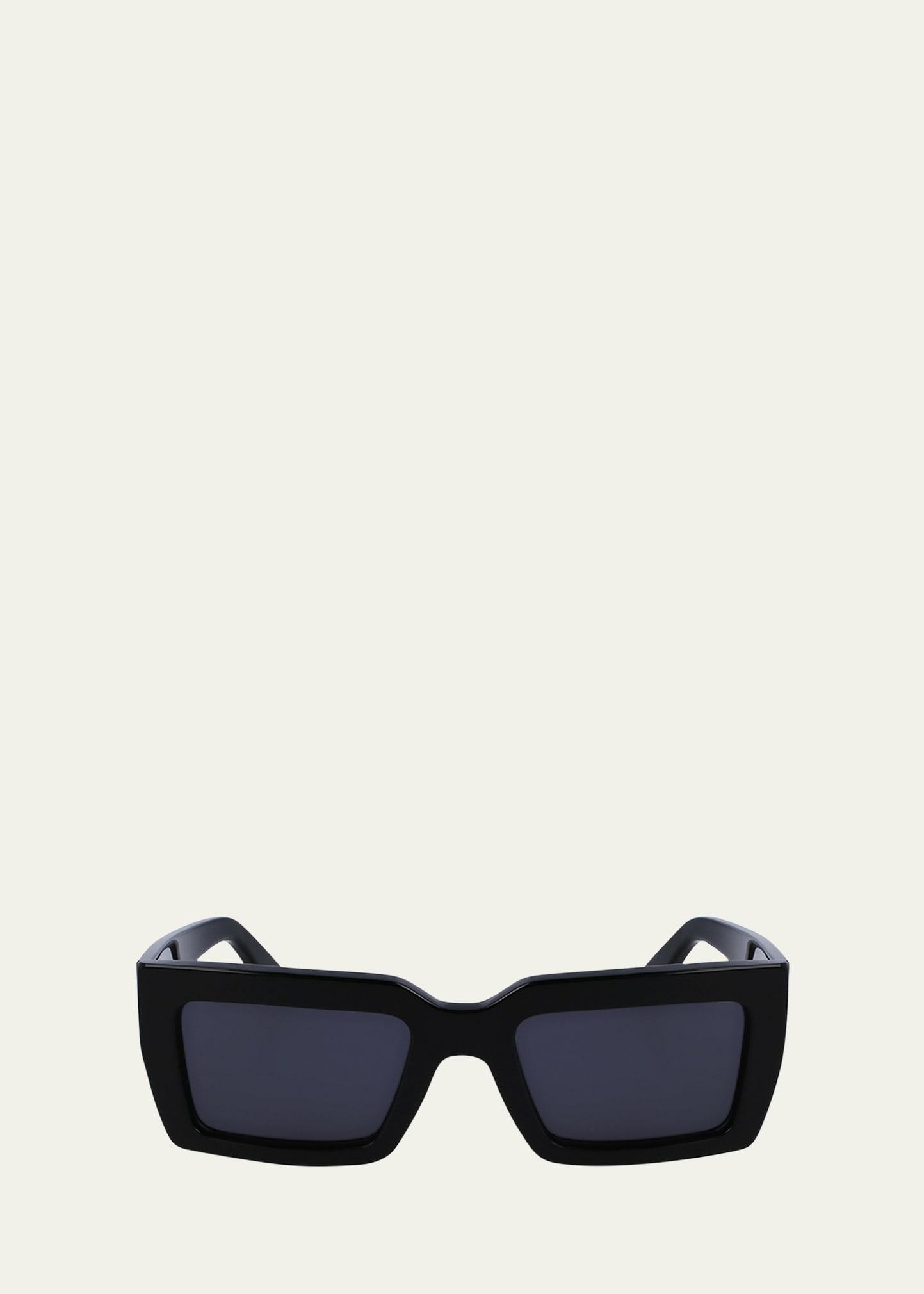 classic logo acetate rectangle sunglasses