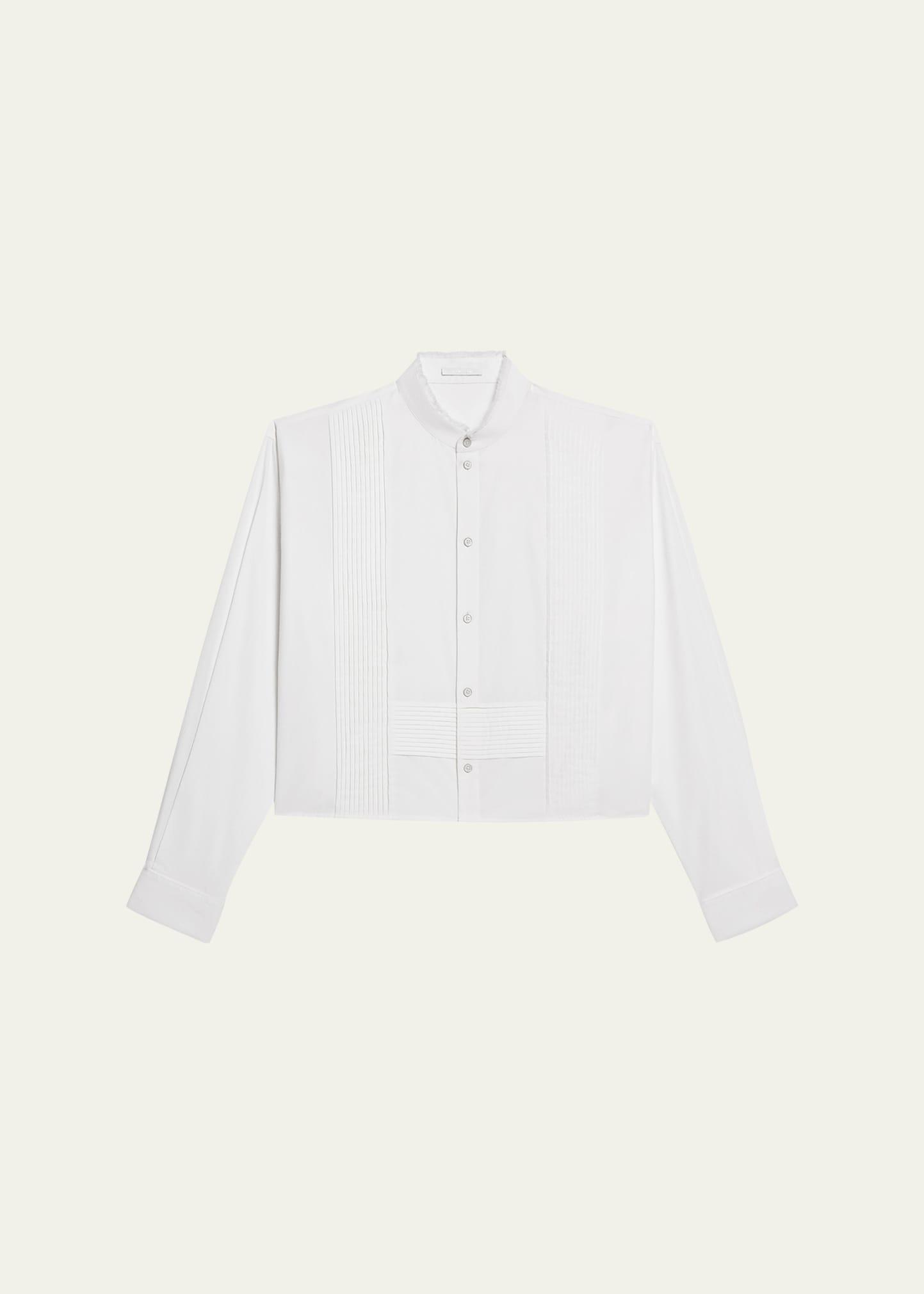 classic long-sleeve tuxedo shirt