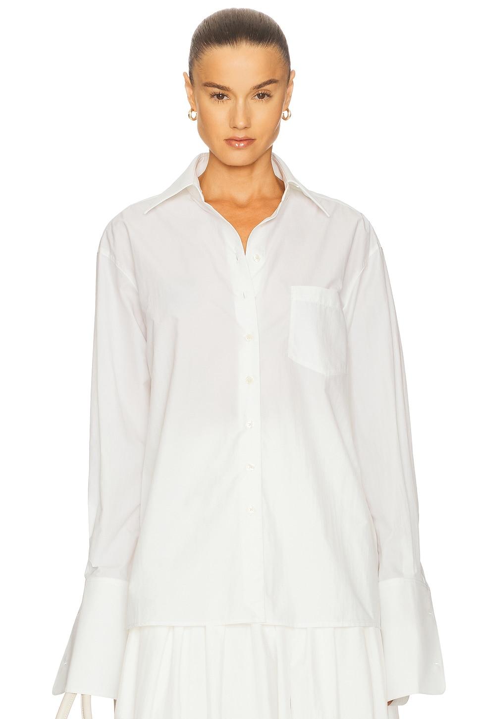 classic oversized shirt in tech poplin