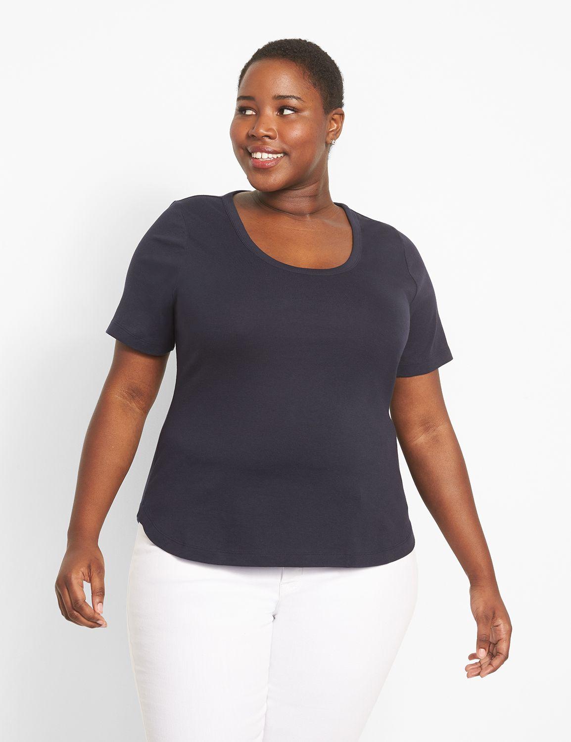 classic perfect sleeve scoop-neck tee