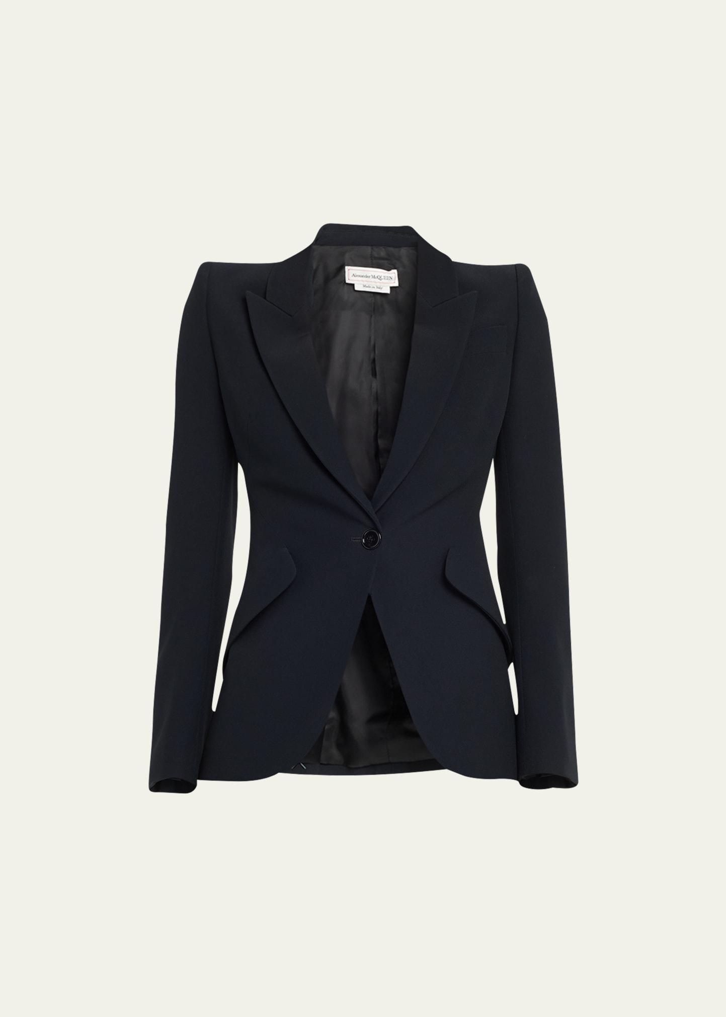 classic single-breasted suiting blazer