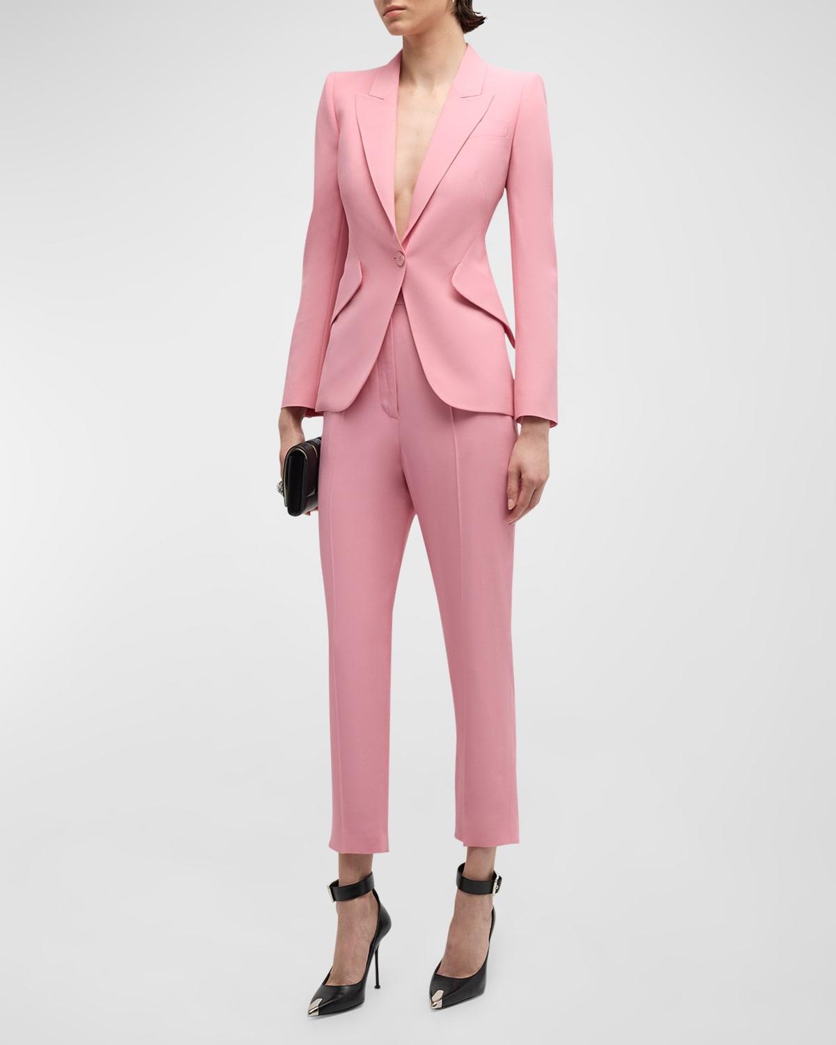 classic single-breasted suiting blazer