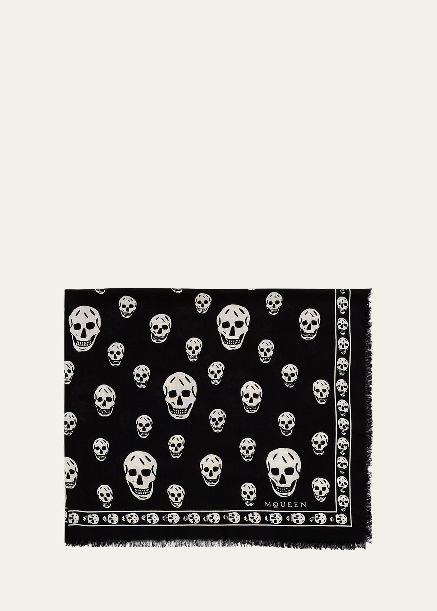 classic skull wool scarf
