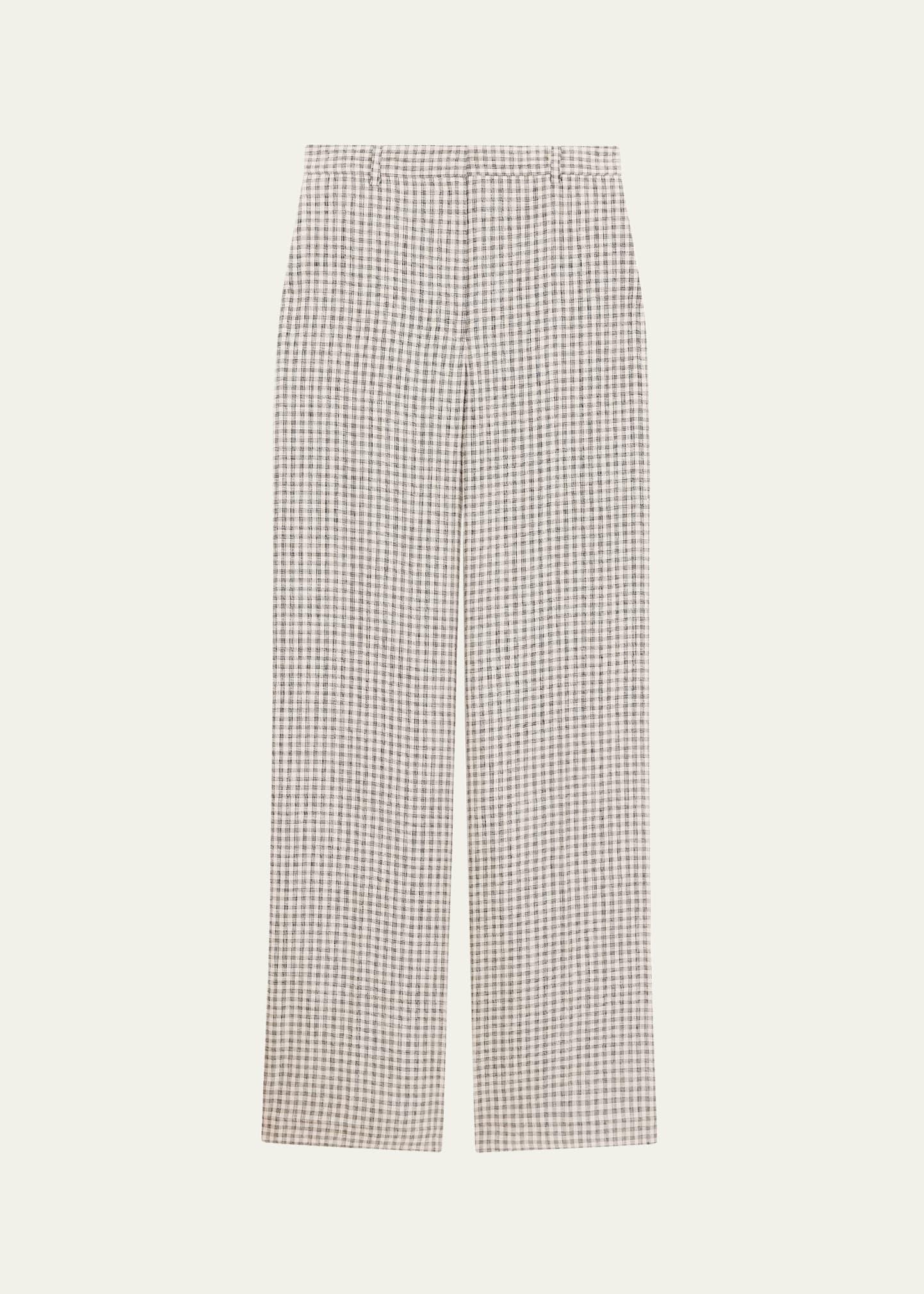 classic straight check trousers
