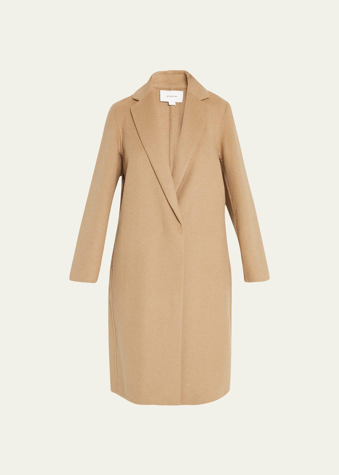 classic straight wool-blend coat