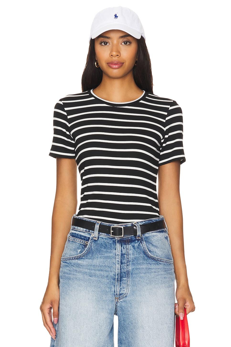 classic stripes crew neck tee
