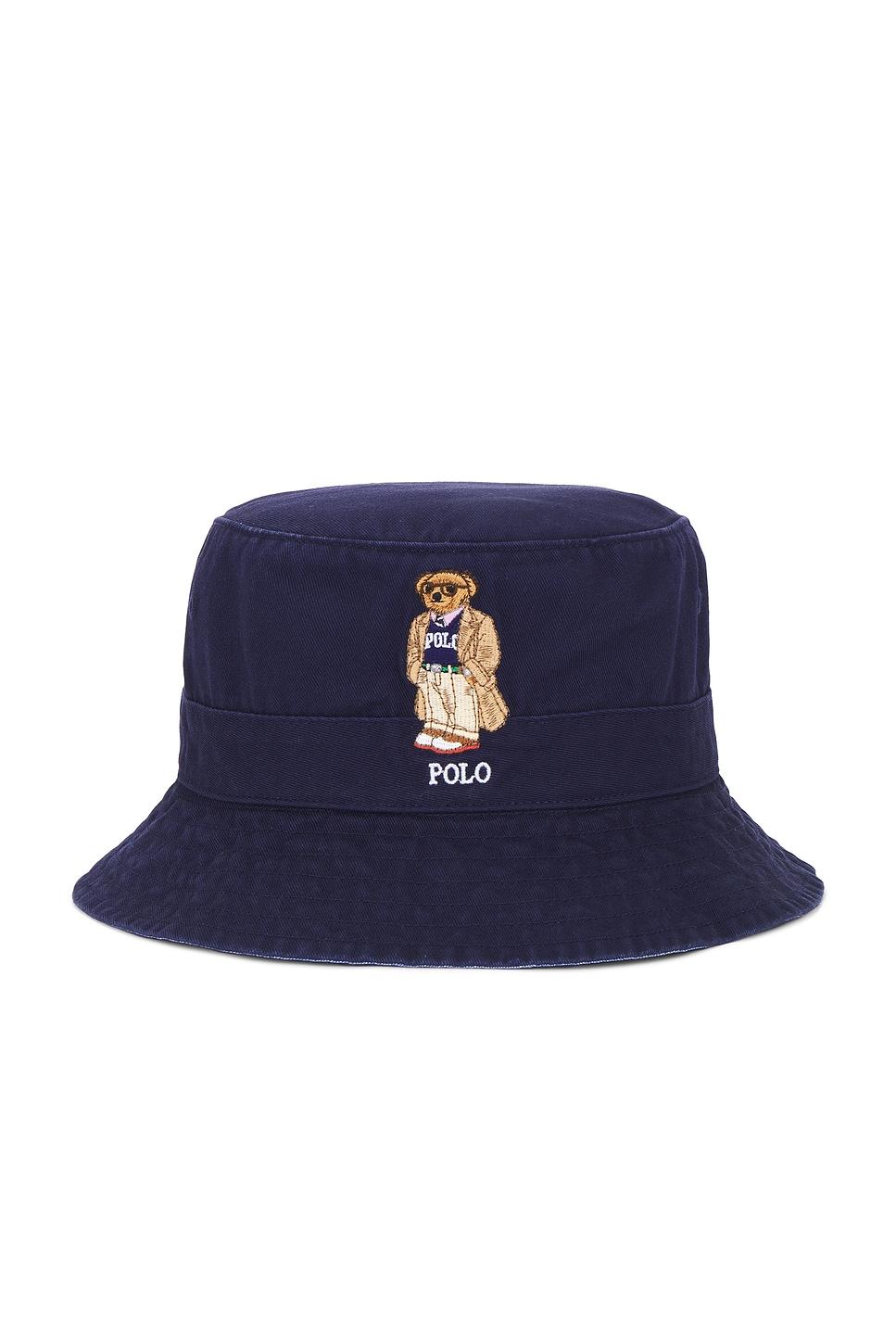 classic twill novelty bear loft bucket hat