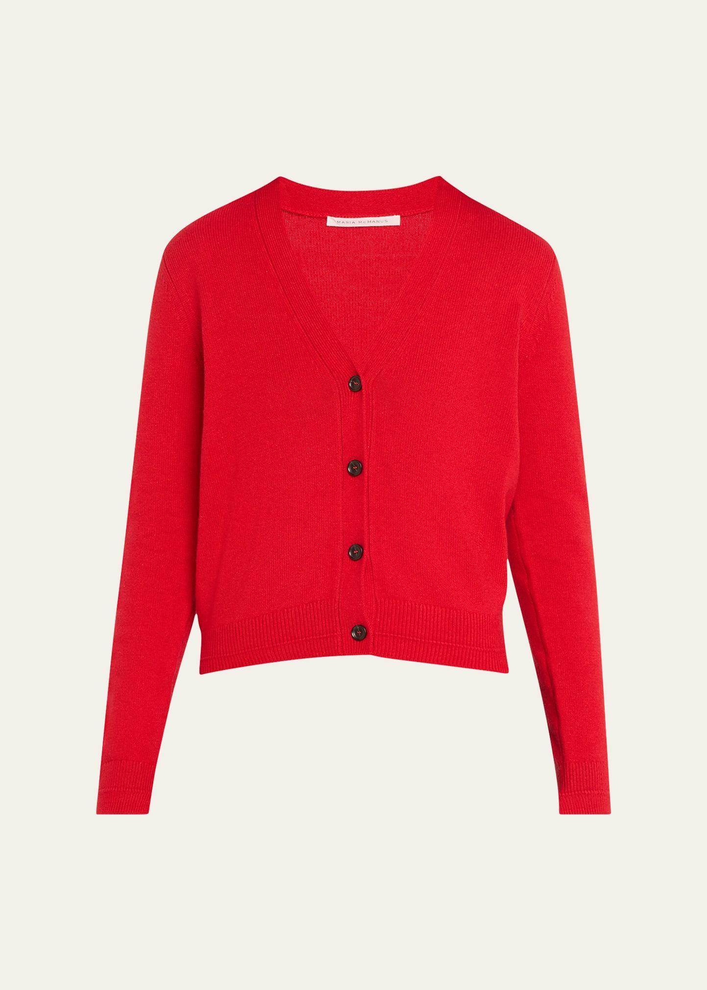 classic v-neck cashmere cardigan