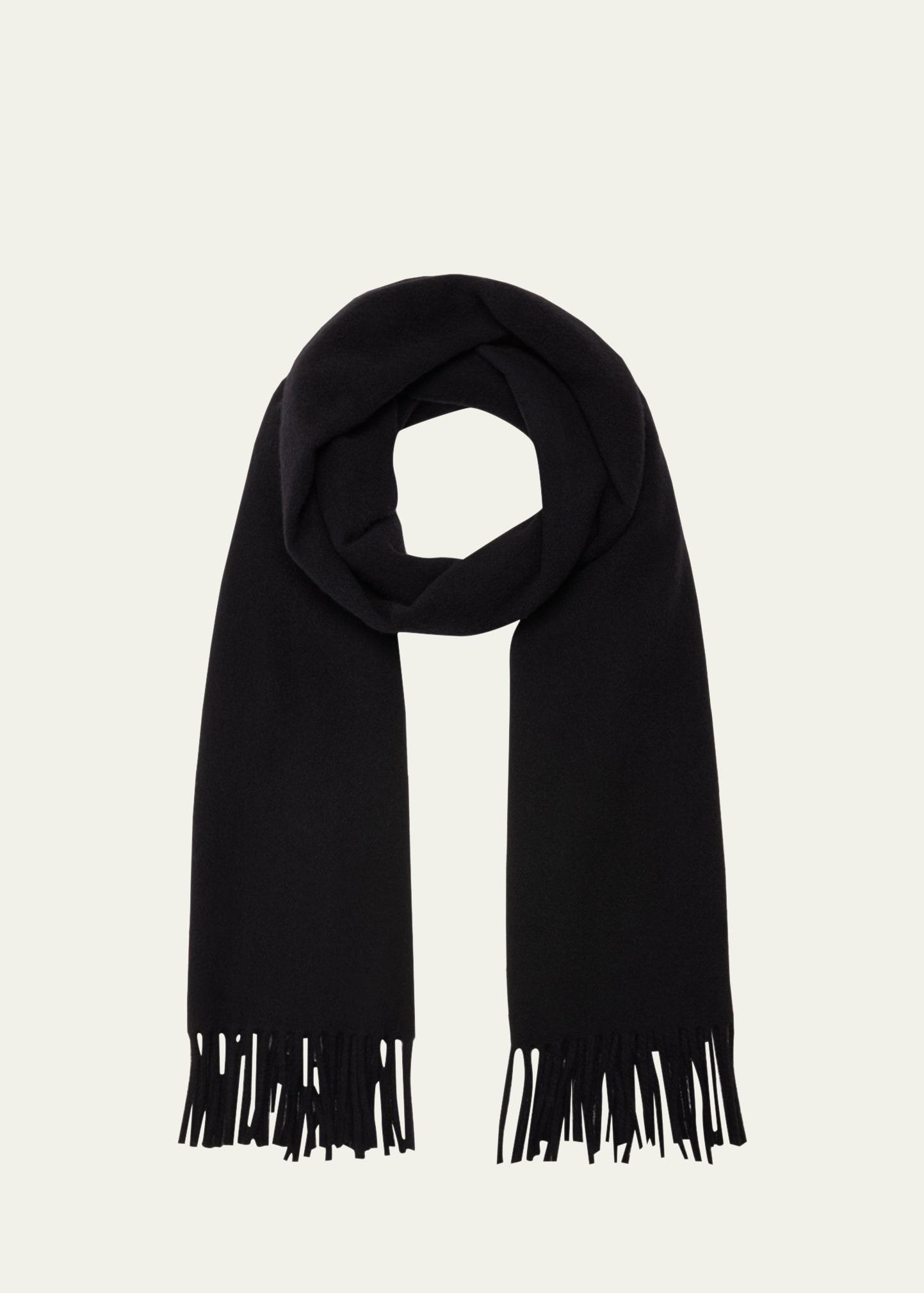 classic wool fringe scarf