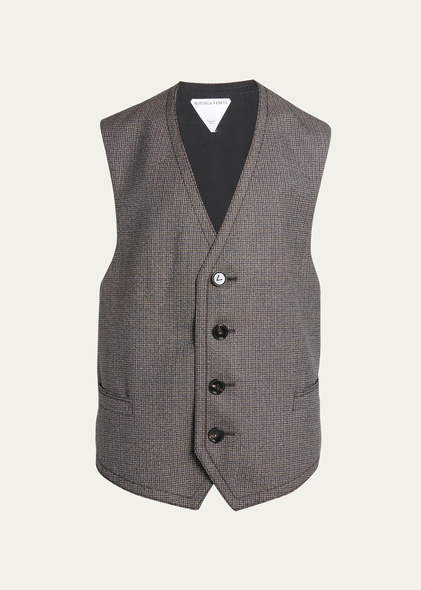 classic wool houndstooth vest