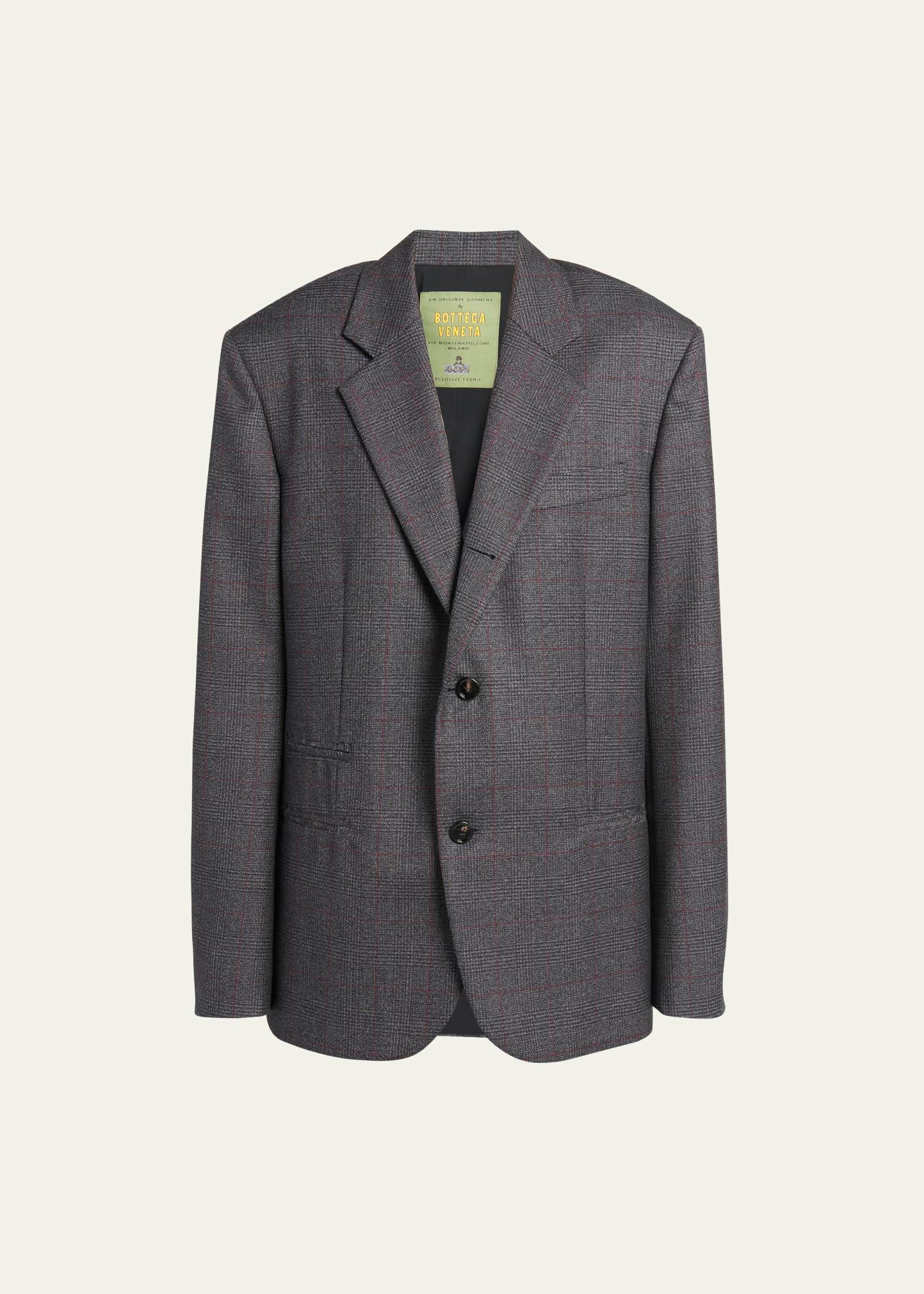classic wool prince of wales blazer