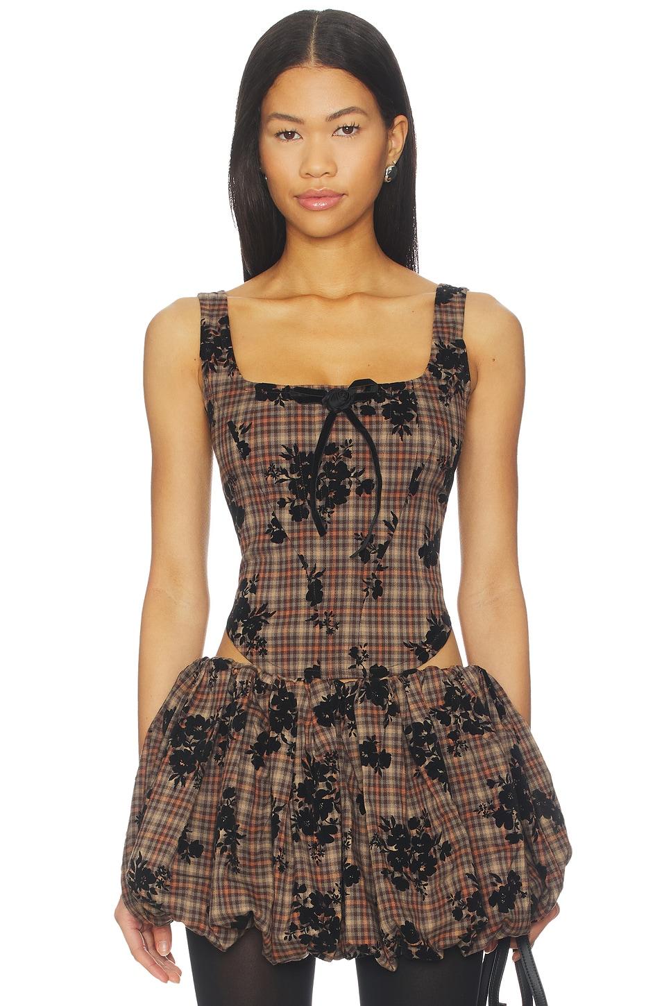 classy check corset top