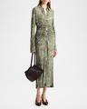 claudia abstract gathered waist dress