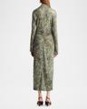 claudia abstract gathered waist dress