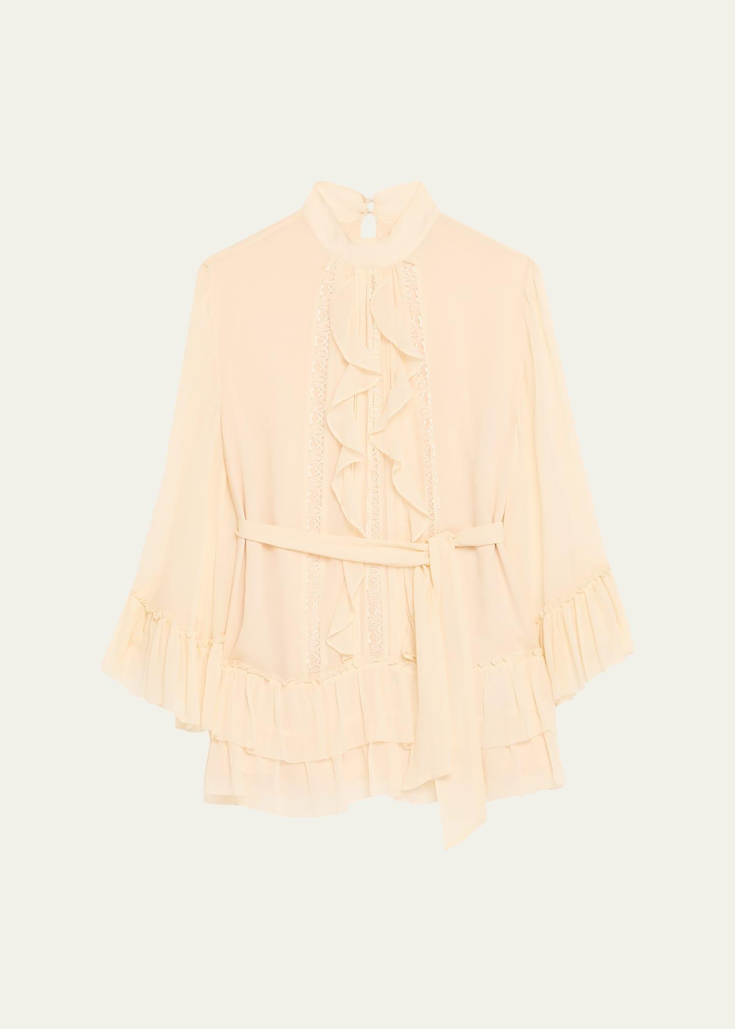 claudia silk chiffon ruffle tiered mini dress