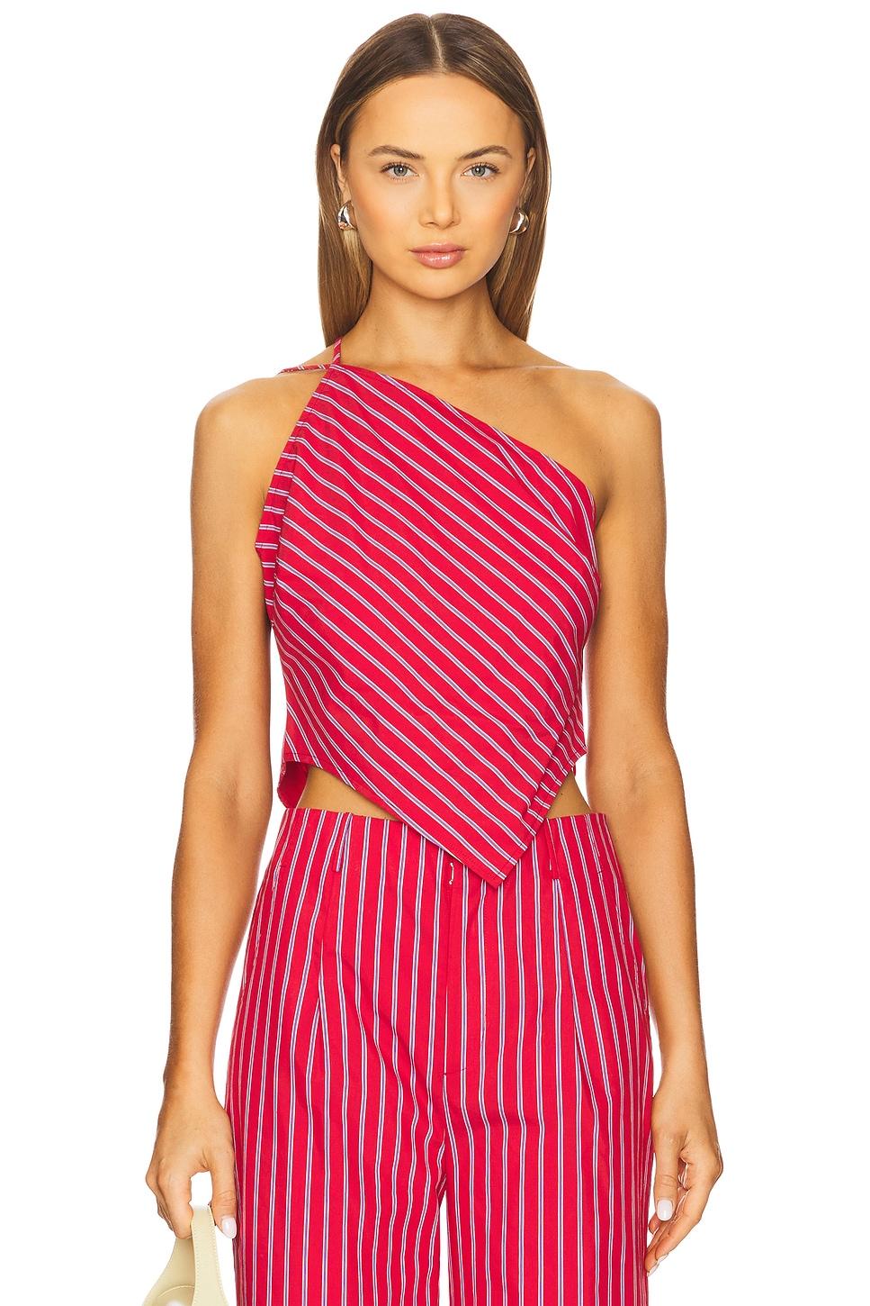 claudine asymmetrical top