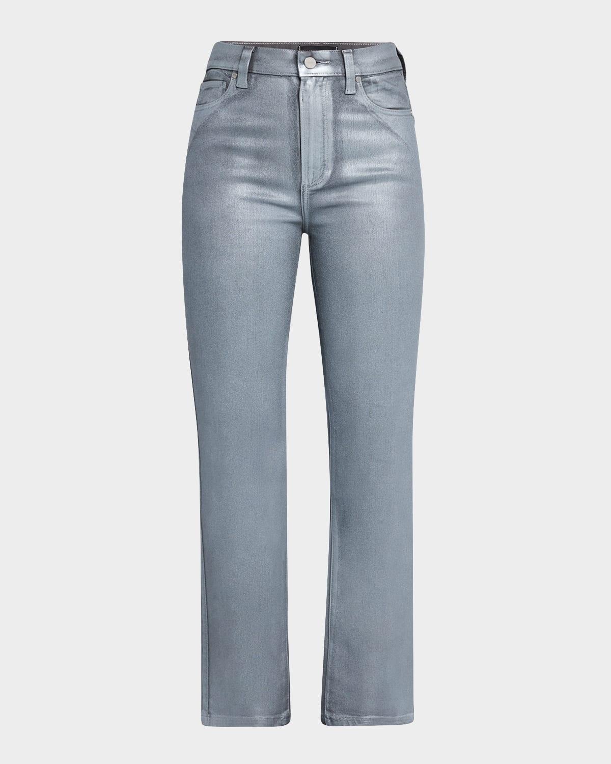 claudine metallic kick-flare jeans