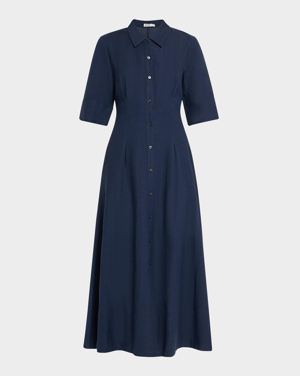 claudine midi shirtdress