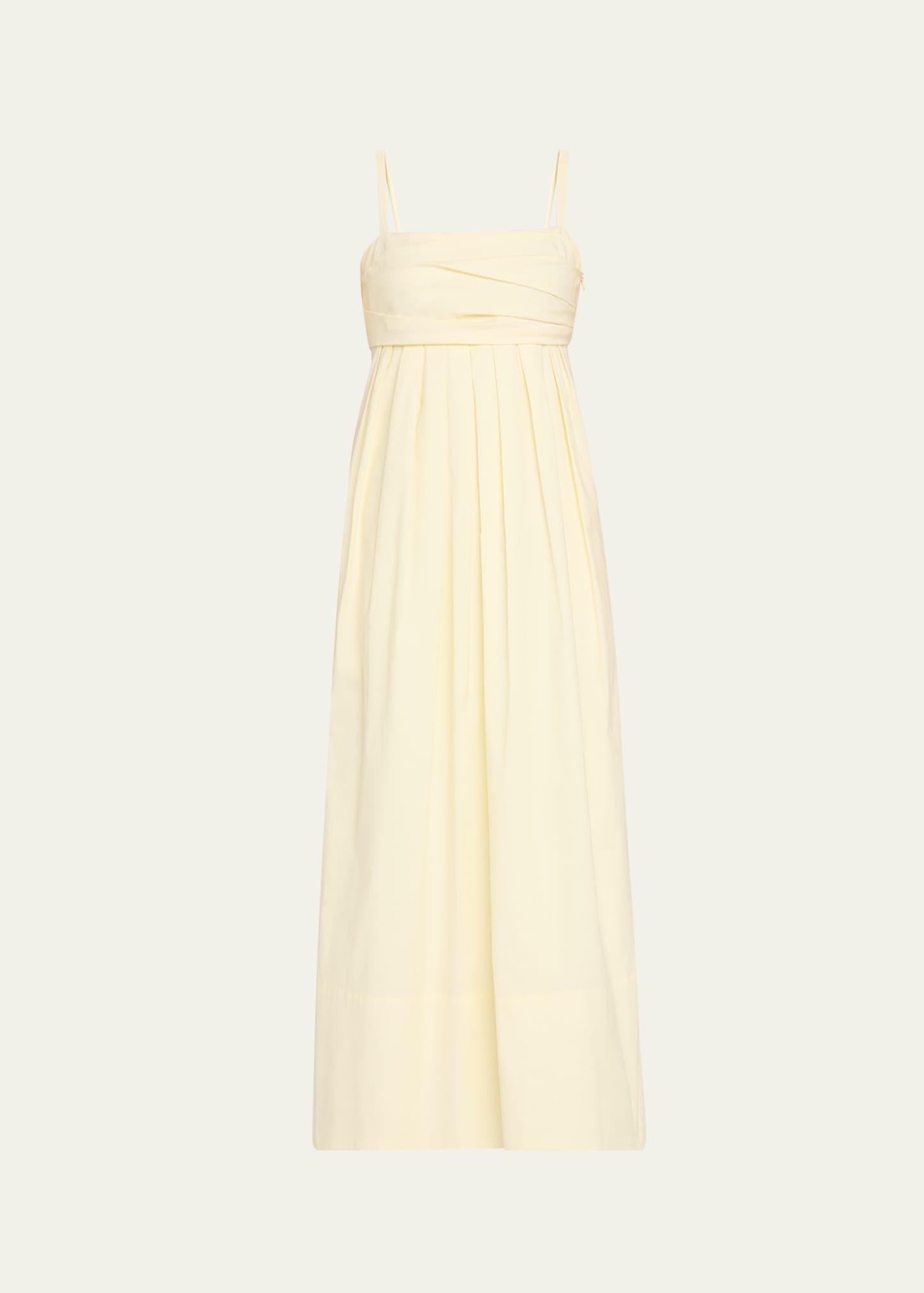 claudine technical poplin midi dress